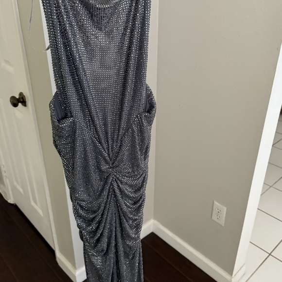 Meshki Glittering Gray Maxi Dress - Picture 3 of 7